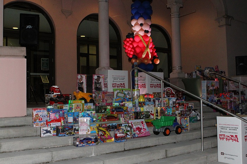 Families dropped off dozens on dozens of contributions for Toys for Tots.