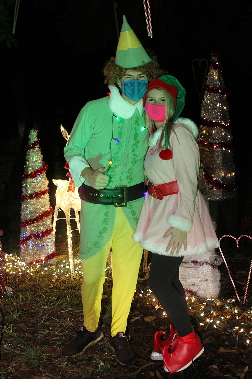 Logan Fraser and Riley Stroth were a couple of happy elves.