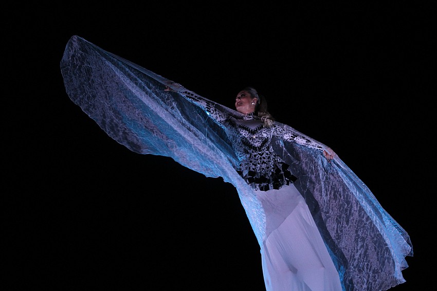 Lyric Wallenda welcomed guests into the event.