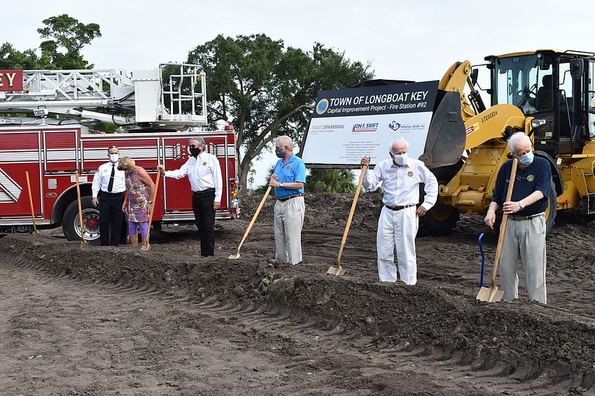 Aug. 6: Town leaders gathered in person for the first time in the pandemic to break ground on a new fire station.