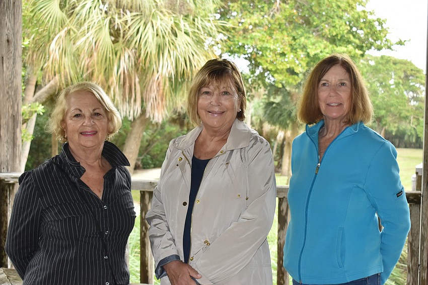 Walking group Carole Shaw, Mary Callahan and Barbara Bellamente.