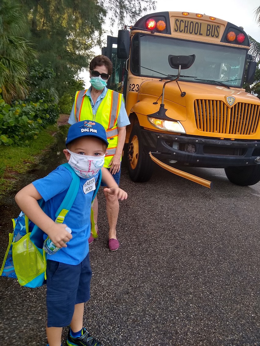 Aug. 27: Easton Nock was ready for school to start.