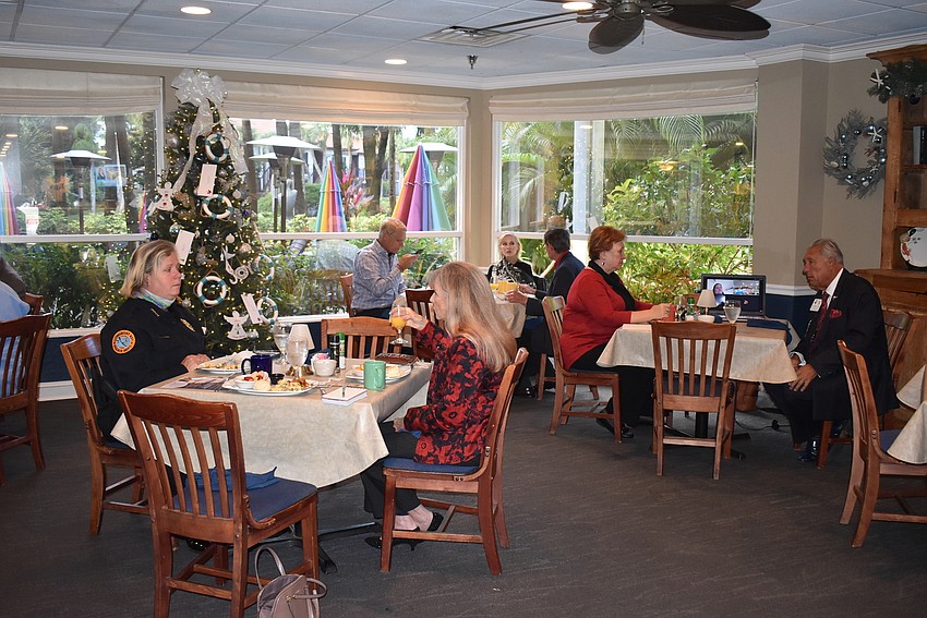 Members dined in the Lazy Lobster before hearing from Kelli Smith.