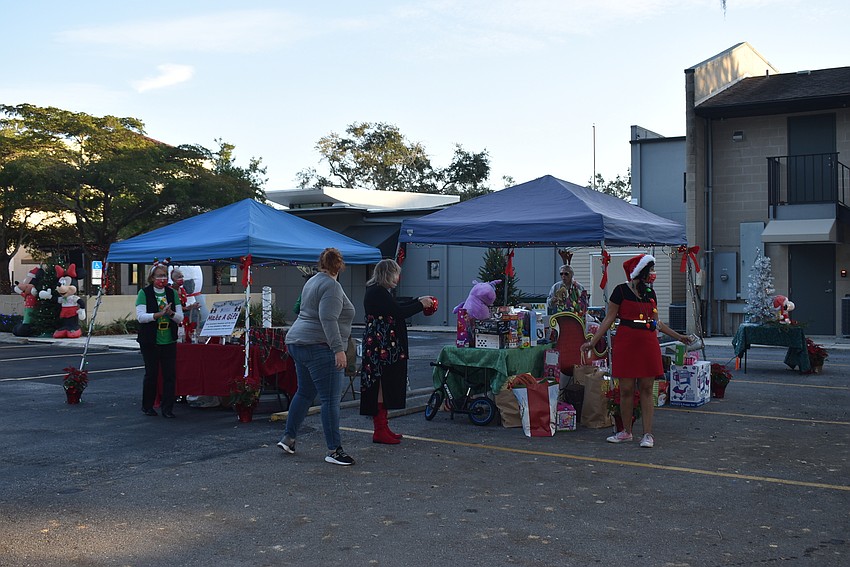 SPARCC volunteers organized the toys as they came in.