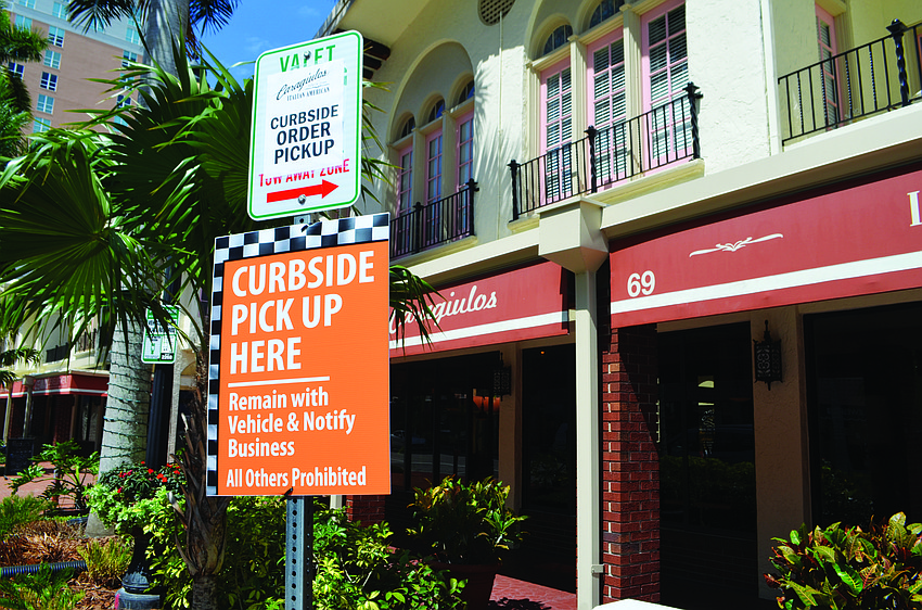 March 5: Signs like this began springing up in March and became familiar just weeks later.