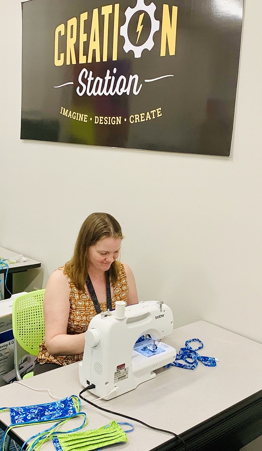 April 9: Volunteers fired up sewing machines to help produce cloth masks when they were hard to find.