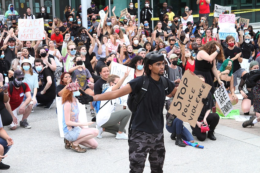 June 4: Protesters took to downtown streets.