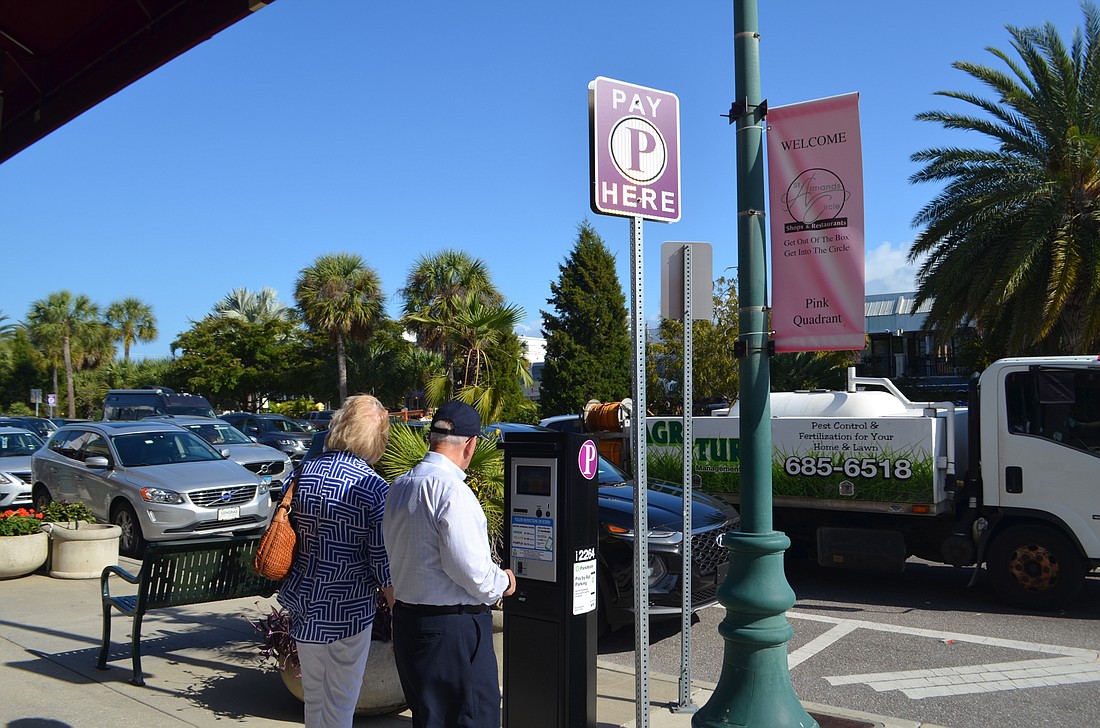 Less than two years after bringing paid parking to St. Armands, the city is considering raising some rates in the Circle. File photo.