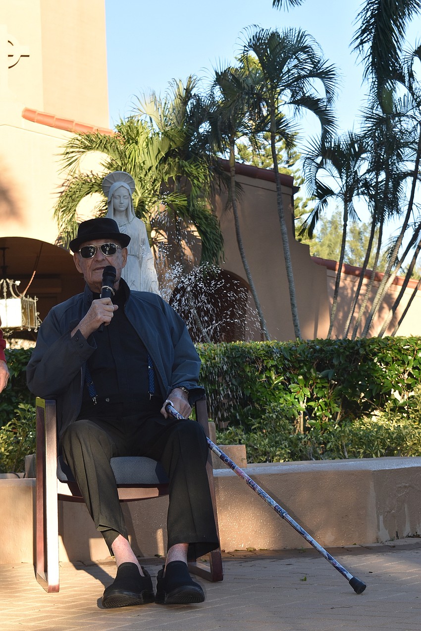 Father Edward Pick recalled the early days of St. Mary's on Longboat Key. P