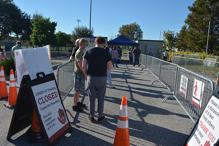 Nov. 25: Testing centers attracted crowds in November.