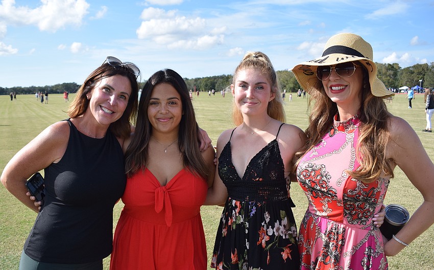 Lakewood Ranch's Carol Edgar, Amaya Edgar, Mia Edgar and Lisa Bruno were enjoying season packages on the north sideline.