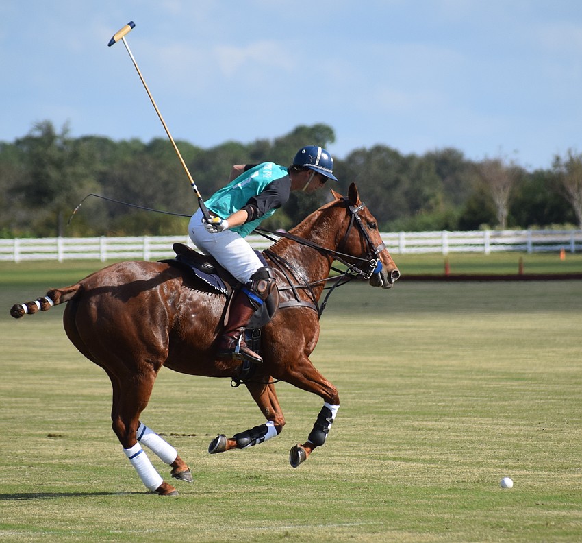 Epic Equine's Francisco Llosa breaks free during the first half of the season opener.