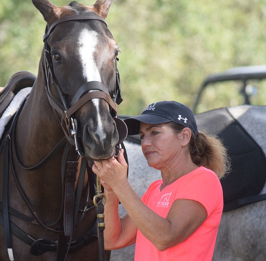 If Lakewood Ranch's Jaymie Klauber was nervous before the match, she got advice straight from the horse's mouth.