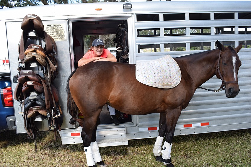 Jaymie Klauber says she was excited to be playing for Epic Equine on the opening day of the season at the Sarasota Polo Club.