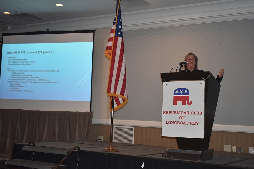 Chief Kelli Smith spoke to the club.