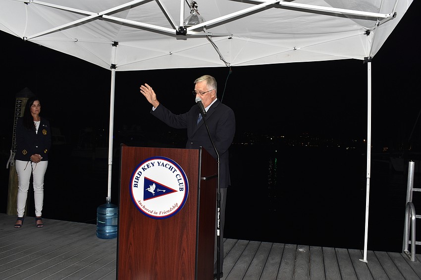 Rev. Craig Collemer spoke and blessed the fleet.