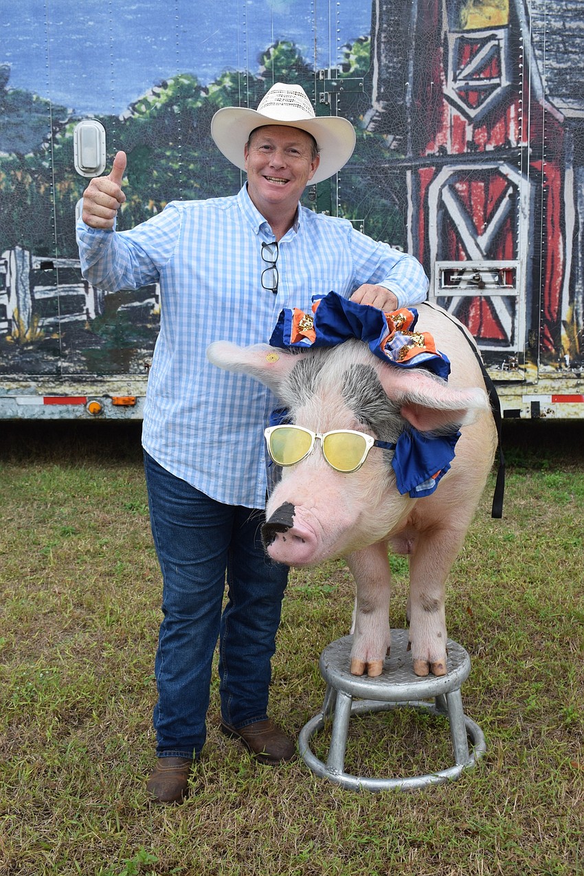 Myakka's Les Kimes has been a part of the Pork Chop Revue since he was 2 years old. He works with six pigs to put together a show and travels across the country performing.