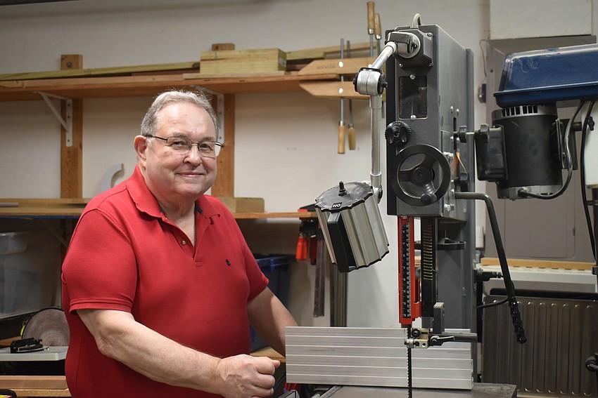 Whisper Bend resident Alan Brown is the president of the Florida West Coast Woodworkers club. He has a workshop in his garage.