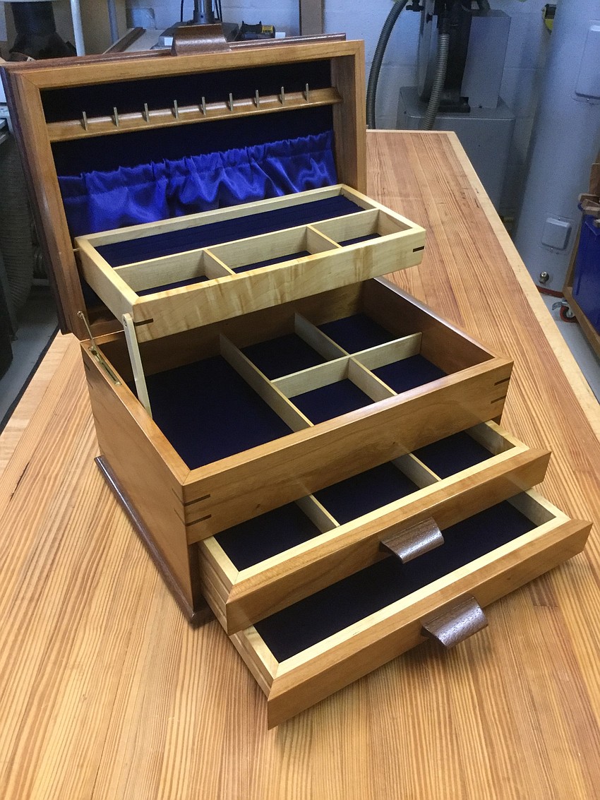 This jewelry box was made by Mote Ranch resident Bob Eslinger, who has been a member of the woodworking club for about 15 years. Courtesy photo.