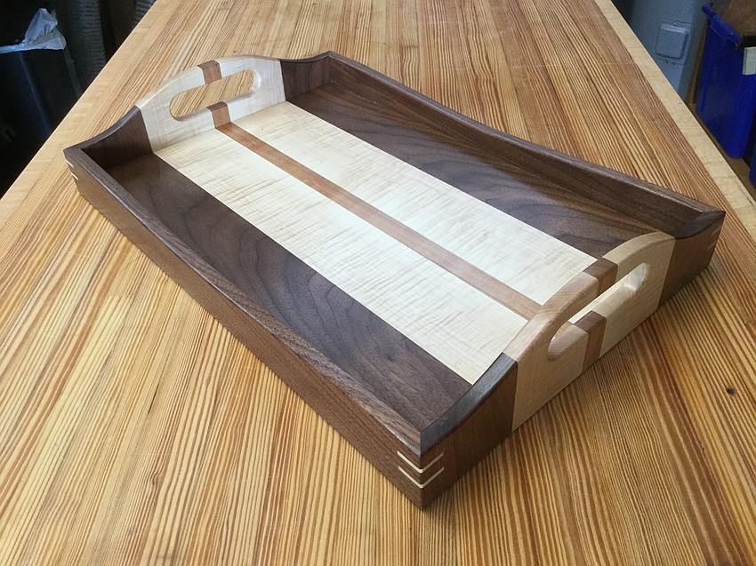 This serving tray was made by Mote Ranch resident Bob Eslinger, who has been a member of the woodworking club for about 15 years. Courtesy photo.