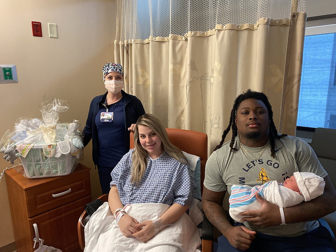 Jordan Sawmiller gave birth to Messiah Mays at 1:39 a.m. on New Year&#39;s Day. Courtesy Photo