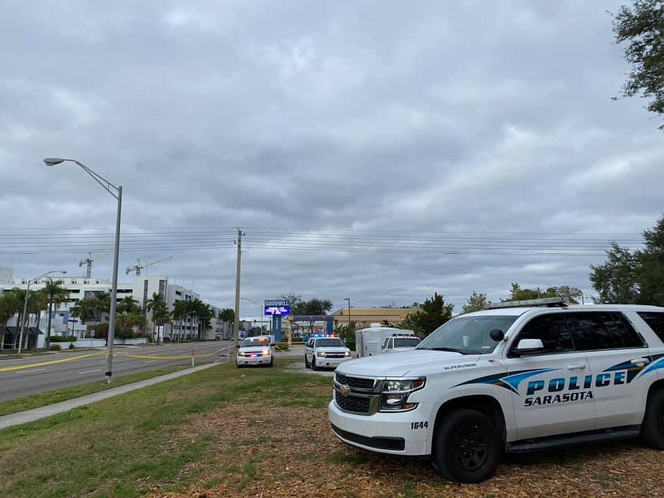 Tamiami Trail was closed from Hillview Street to Datura Street on Saturday afternoon.