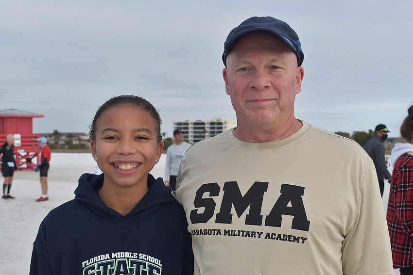 Top female finisher Jasmine France and father Ed France