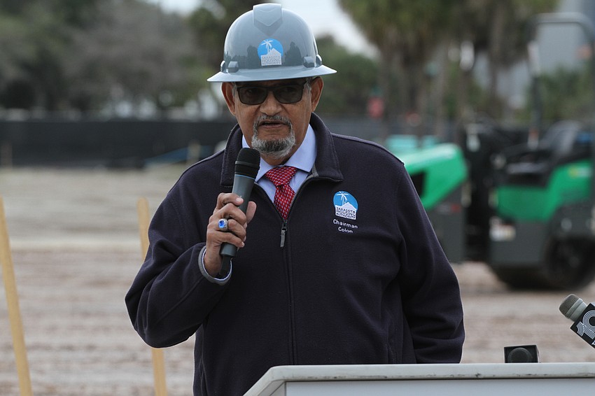Sarasota Housing Authority board chair John Colón led off the ceremony.