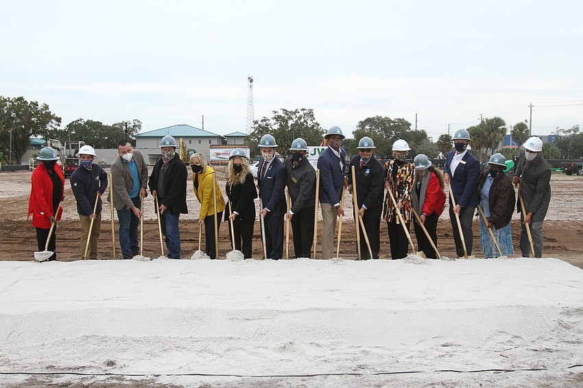 Lofts on Lemon developers and funding partners broke ground together.