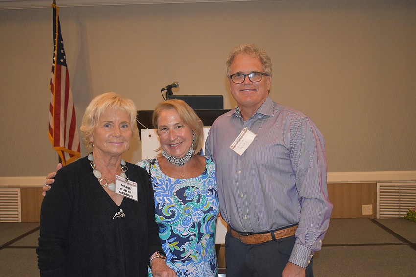 Marie Guilet with Heidi and Kevin Berry