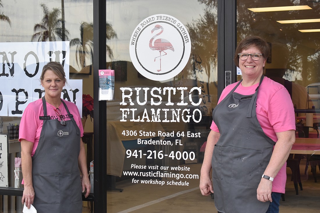 Rustic Flamingo co-owners Denise Tarbell and Jacque Ruch have been working in disability services for about 30 years.
