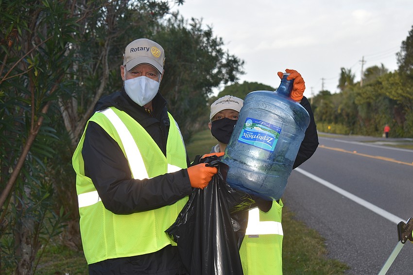 Jay Sparr and Liz Sparr found a water jug.
