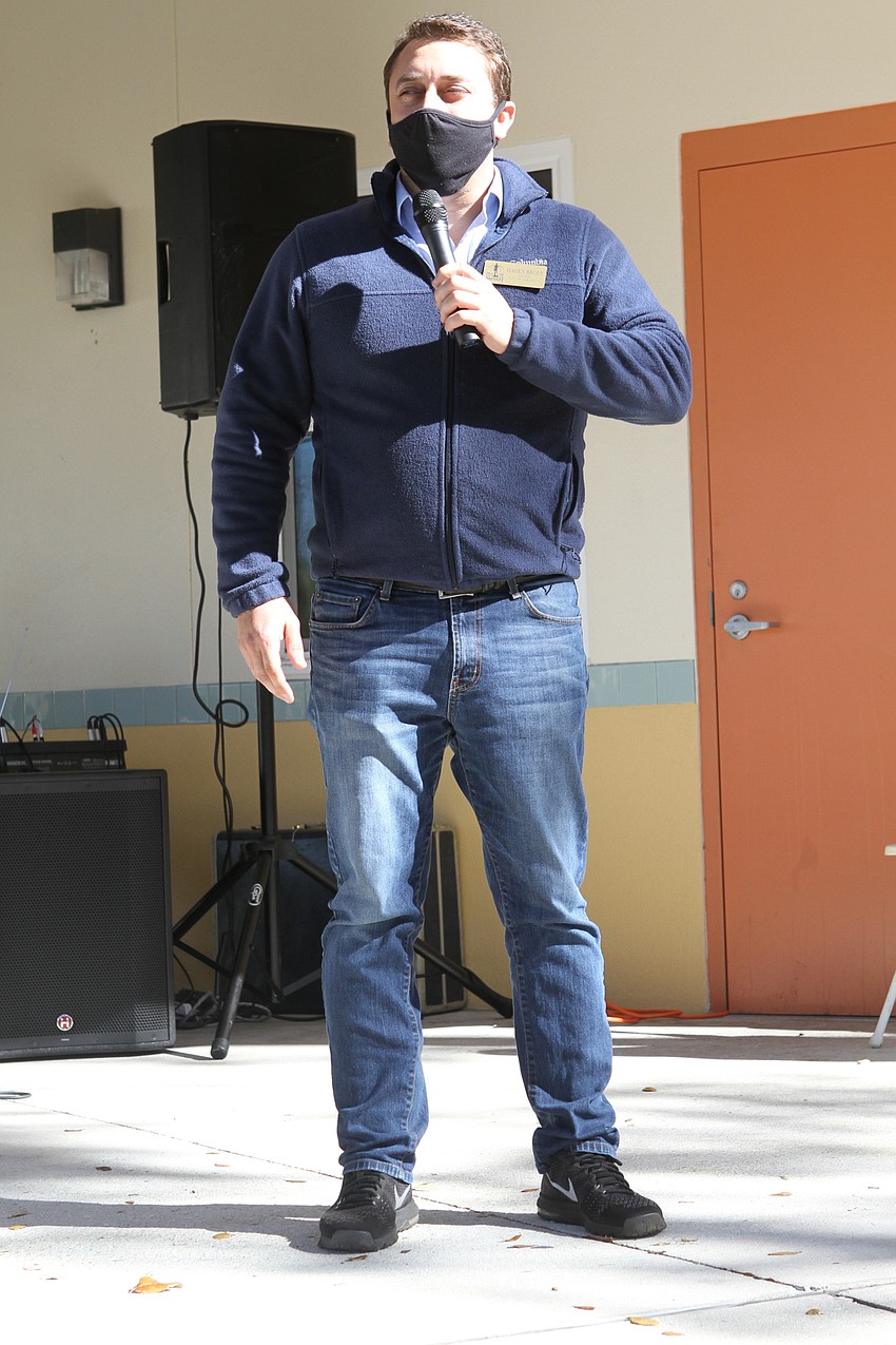 Mayor Hagen Brody thanked the audience for assembling at the park.