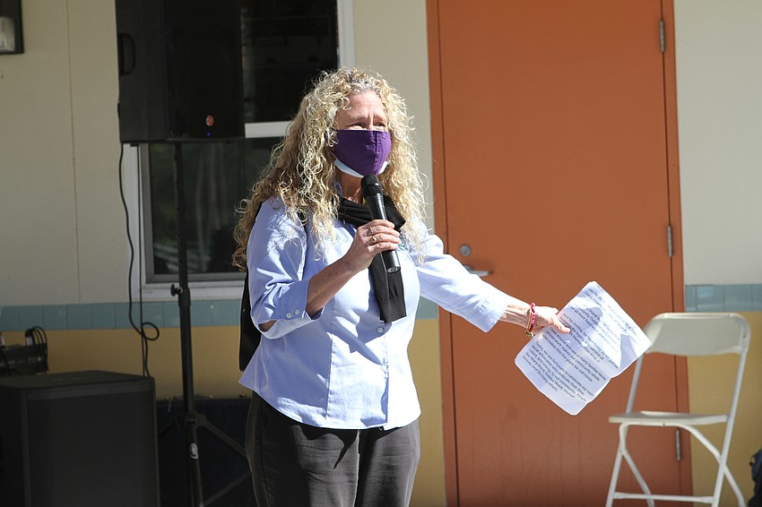 City Commissioner Jen Ahearn-Koch applauded audience members for their work in building a stronger, more fair community.