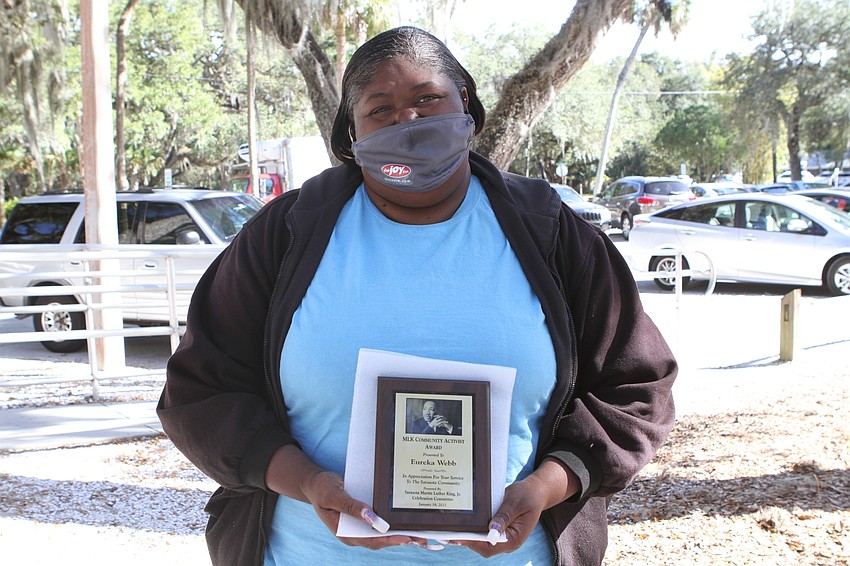 Harvest Tabernacle food bank CEO Eureka Webb received an activist award.