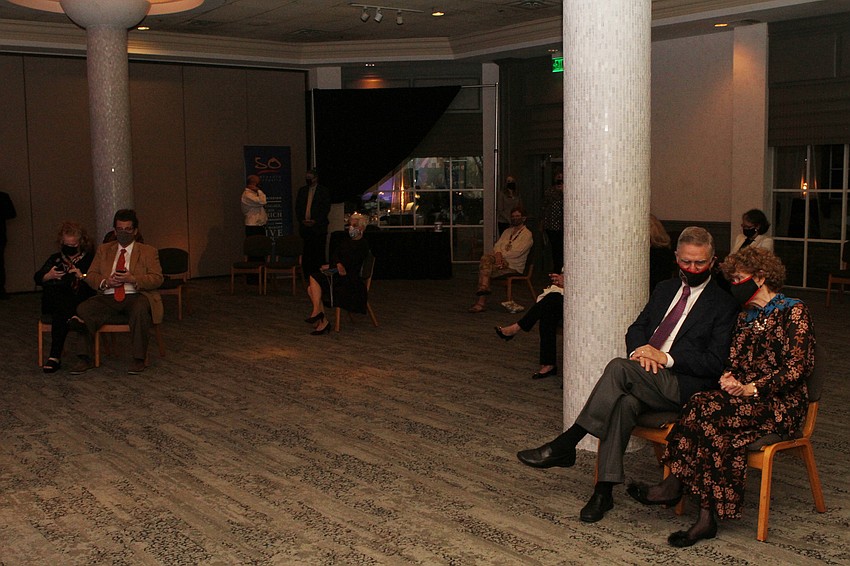 Around 30 guests wore masks and enjoyed a half-hour performance.