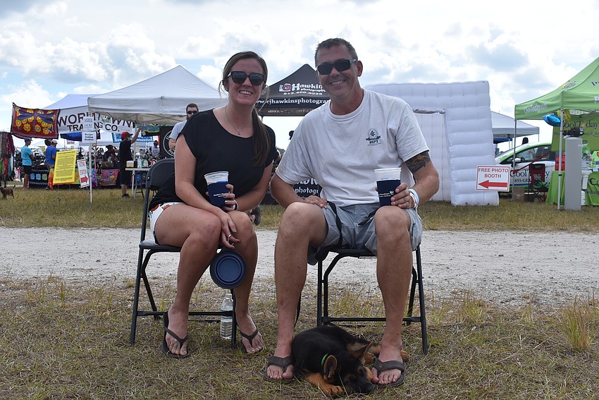 Del Tierra residents Olivia Partington and Rich McLellan were back at the festival for the second straight day with 10-week-old German shepherd Calvin, who is named for the Calvin and Hobbes comics.