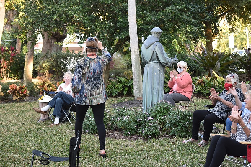 Cynthony Palmer moved through the crowd to get the attendee's engagement up.