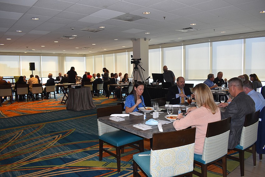 There was less mingling than in previous years as attendees mostly stuck to their lunch spots once they found them.