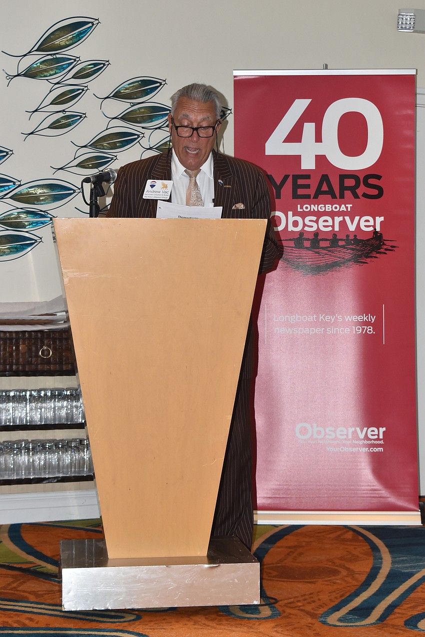 Andrew Vac presented an award.