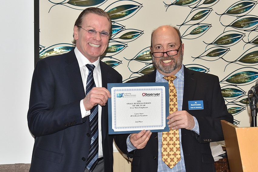 Larry Starr, second in Small Business Person of the Year (11 or more employees) with Al Benincasa.