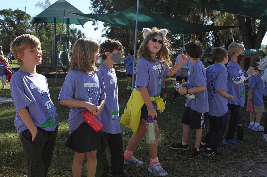 Classrooms cheered on other classes.