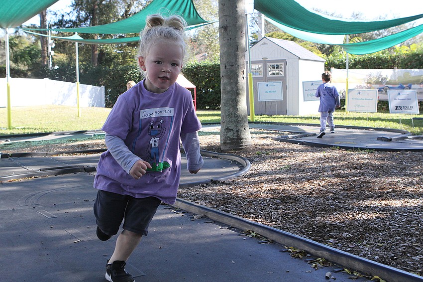 Cooper Lindsey ran the laps.