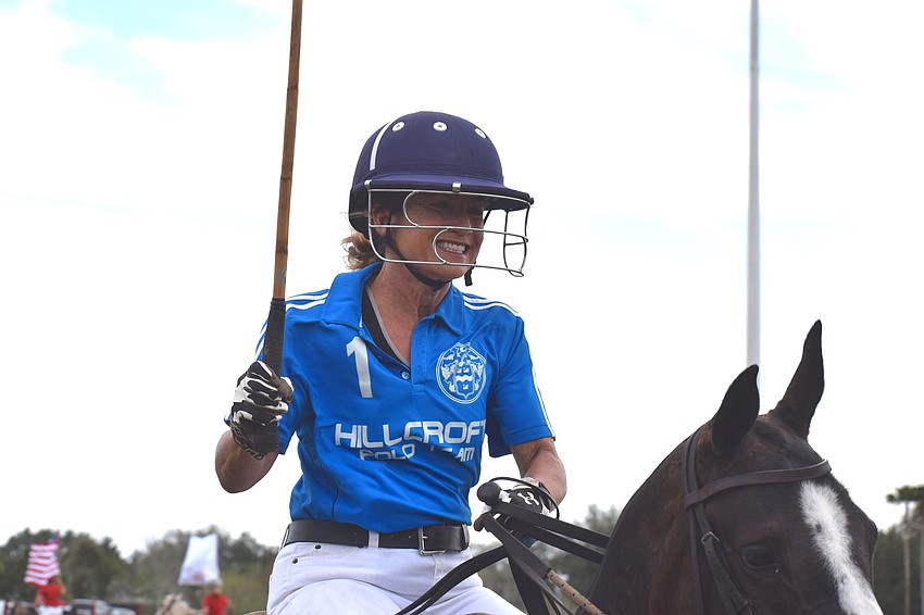 Hillcroft's Jaymie Klauber salutes the crowd before the match.