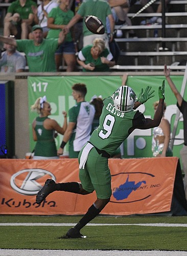 Booker alumnus Talik Keaton may find himself in "EA Sports College Football" in a few years with Marshall. Courtesy photo.