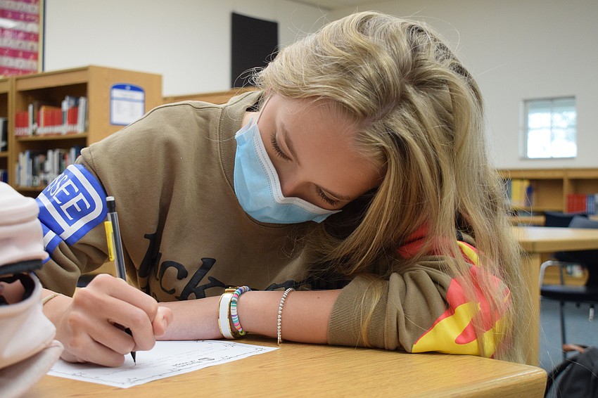 Freshman Millie Glickman writes about how she's proud of the blanket recipient. She hopes the blankets show people how loved they are and they're not alone.