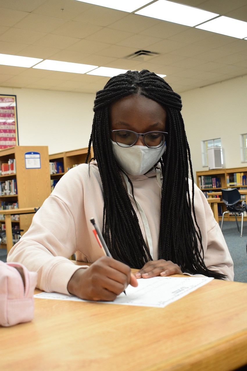 Freshman Amy Kwakye-Amoah says participating in the project was cool because she was able to see life from a different perspective.