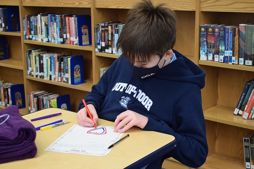 Freshman Christopher Nightingale hopes his letter makes the blanket recipient feel loved and gives the recipient hope that life will get better.