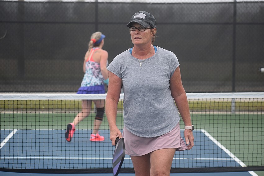 River Strand resident Mary Becker has been playing pickleball for about three years.