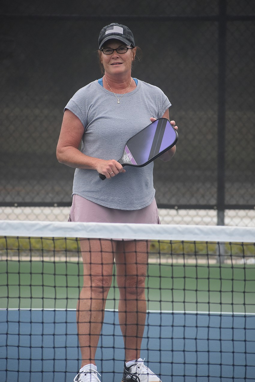 River Strand resident Mary Becker has been playing pickleball for about three years.